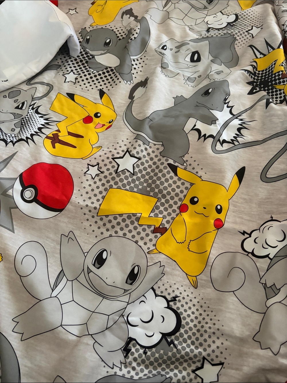 Kids Pikachu & Friends Gray and Yellow Pajama Top